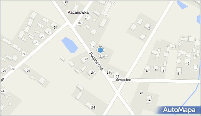 Pacanówka, Pacanówka, 18, mapa Pacanówka