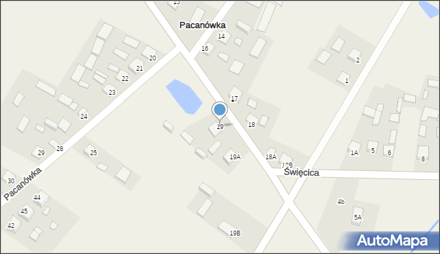 Pacanówka, Pacanówka, 19, mapa Pacanówka