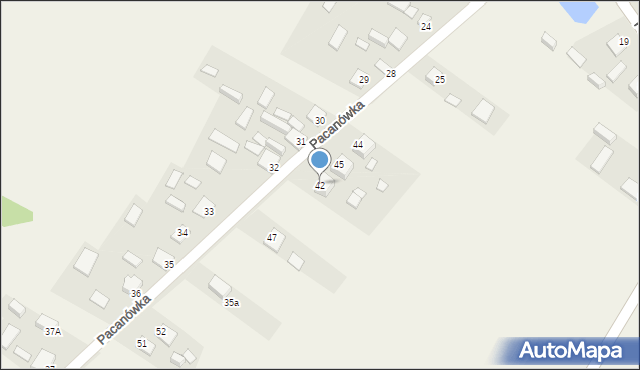 Pacanówka, Pacanówka, 42, mapa Pacanówka