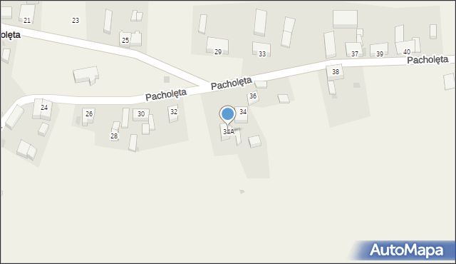 Pacholęta, Pacholęta, 34A, mapa Pacholęta