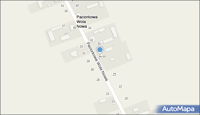 Paciorkowa Wola Nowa, Paciorkowa Wola Nowa, 27, mapa Paciorkowa Wola Nowa