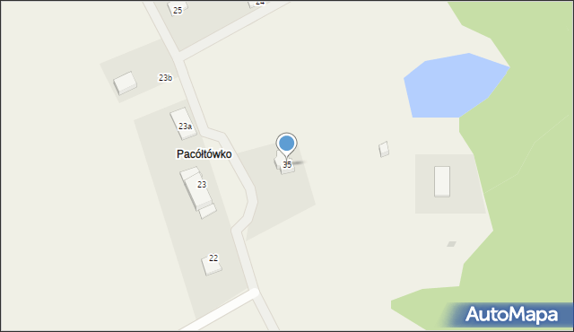 Pacółtówko, Pacółtówko, 35, mapa Pacółtówko