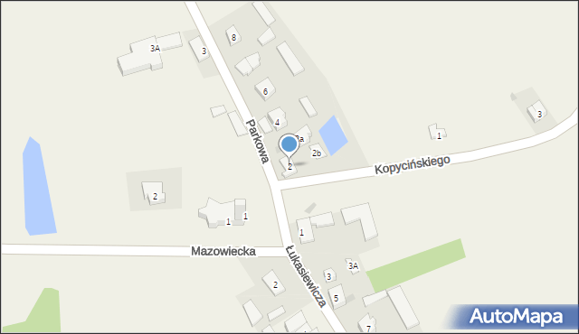 Pacyna, Parkowa, 2, mapa Pacyna