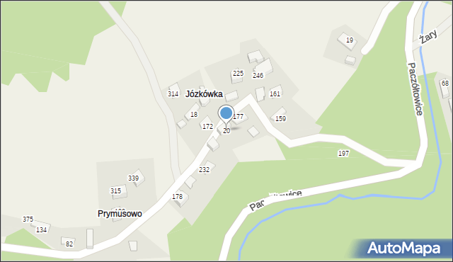 Paczółtowice, Paczółtowice, 20, mapa Paczółtowice