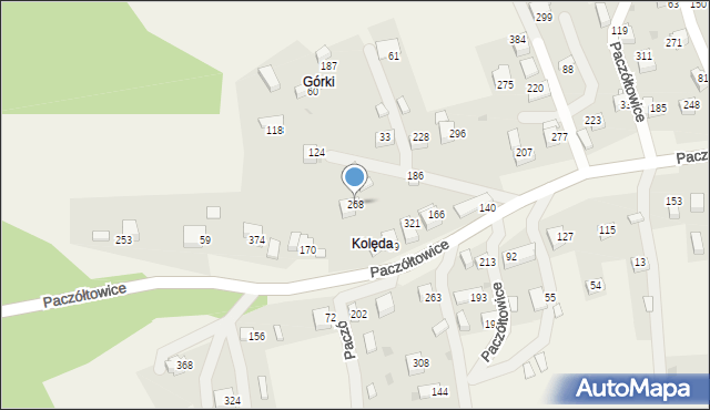 Paczółtowice, Paczółtowice, 268, mapa Paczółtowice