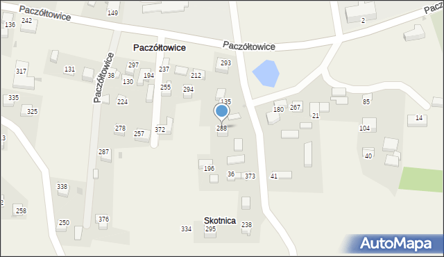 Paczółtowice, Paczółtowice, 288, mapa Paczółtowice