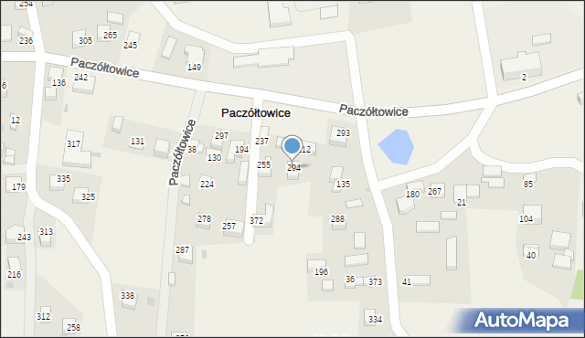 Paczółtowice, Paczółtowice, 294, mapa Paczółtowice