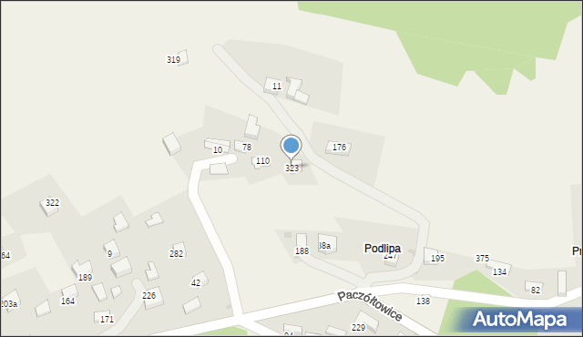 Paczółtowice, Paczółtowice, 323, mapa Paczółtowice