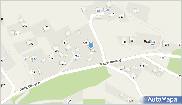 Paczółtowice, Paczółtowice, 42, mapa Paczółtowice