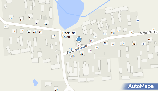 Paczuski Duże, Paczuski Duże, 15, mapa Paczuski Duże