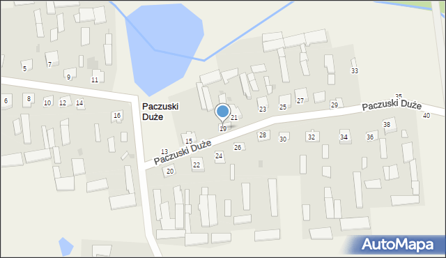 Paczuski Duże, Paczuski Duże, 19, mapa Paczuski Duże