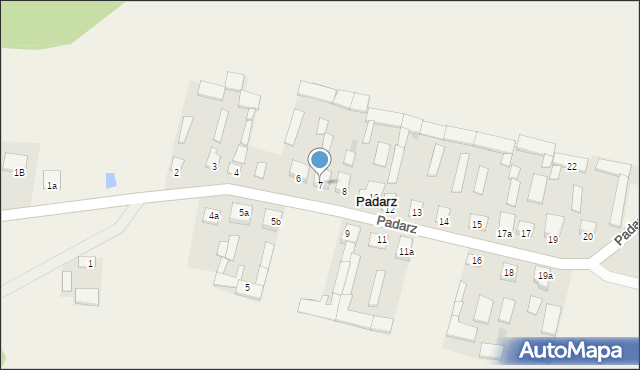 Padarz, Padarz, 7, mapa Padarz