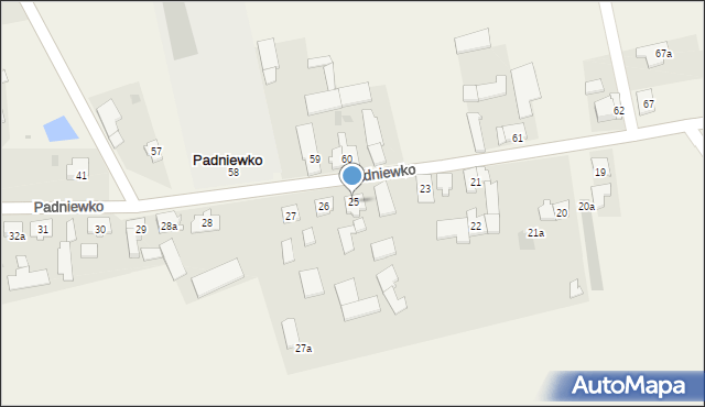 Padniewko, Padniewko, 25, mapa Padniewko