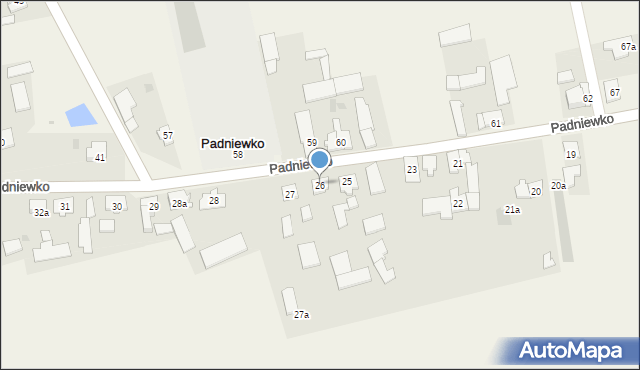 Padniewko, Padniewko, 26, mapa Padniewko