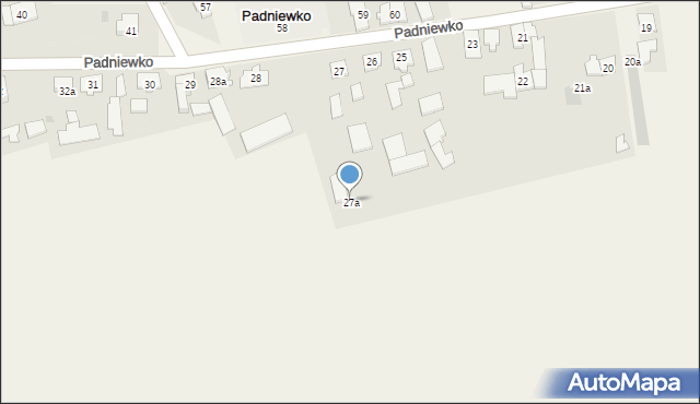 Padniewko, Padniewko, 27a, mapa Padniewko