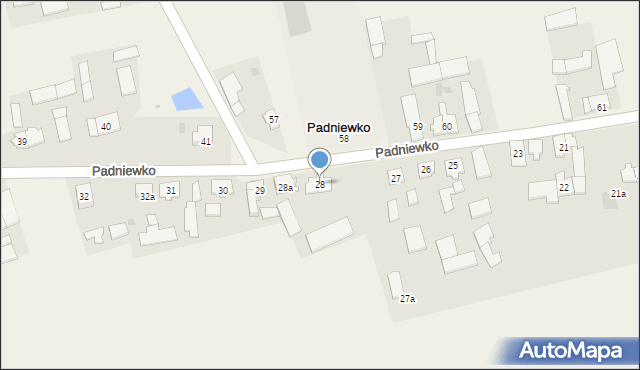 Padniewko, Padniewko, 28, mapa Padniewko