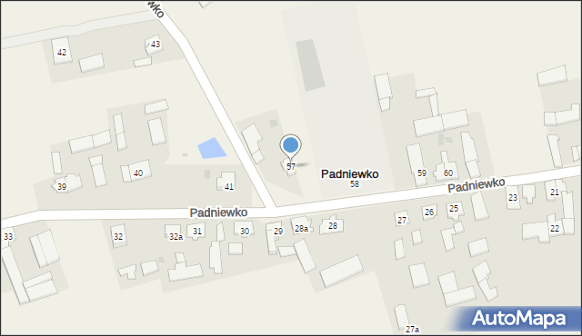 Padniewko, Padniewko, 57, mapa Padniewko