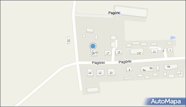 Pagórki, Pagórki, 19, mapa Pagórki