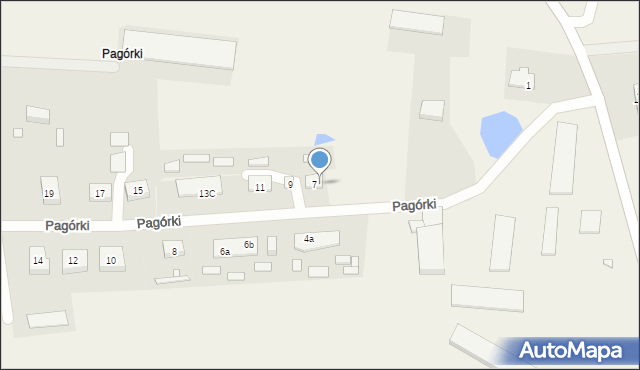 Pagórki, Pagórki, 7B, mapa Pagórki