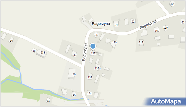 Pagorzyna, Pagorzyna, 132, mapa Pagorzyna