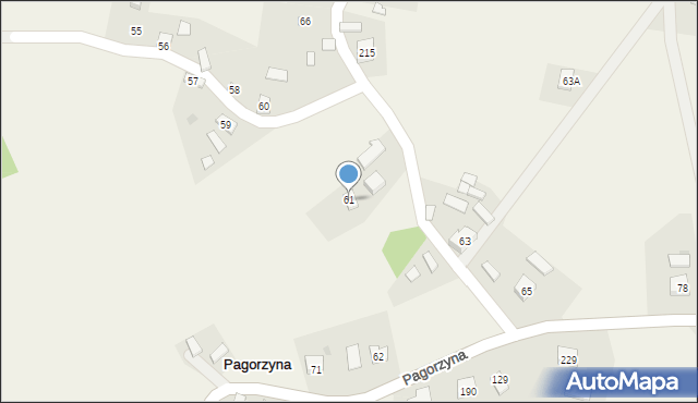 Pagorzyna, Pagorzyna, 61, mapa Pagorzyna