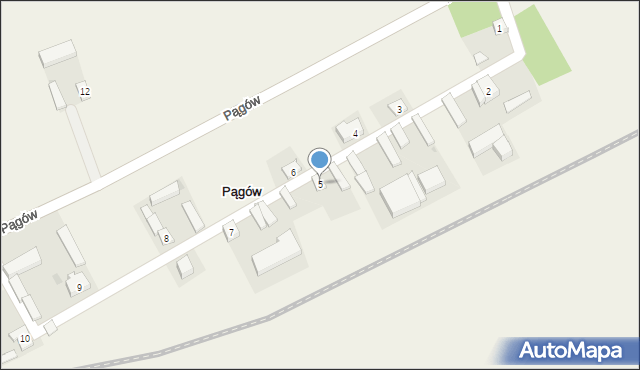 Pągów, Pągów, 5, mapa Pągów