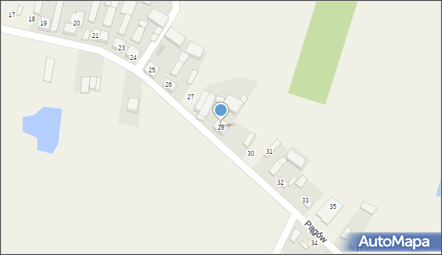 Pągów, Pągów, 28, mapa Pągów