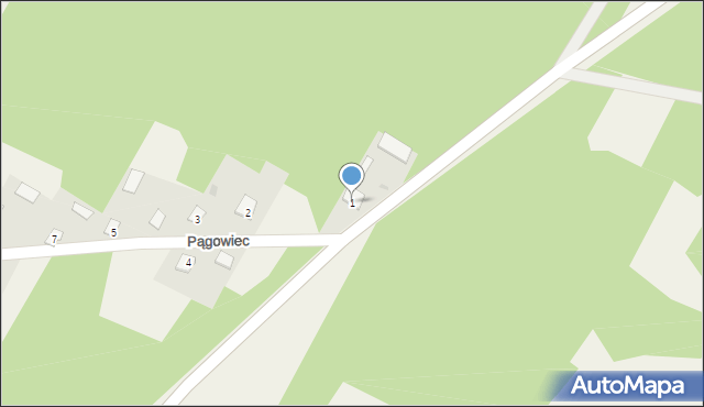 Pągowiec, Pągowiec, 1, mapa Pągowiec