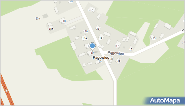 Pągowiec, Pągowiec, 12, mapa Pągowiec