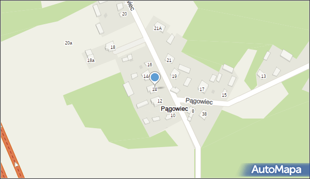 Pągowiec, Pągowiec, 14, mapa Pągowiec