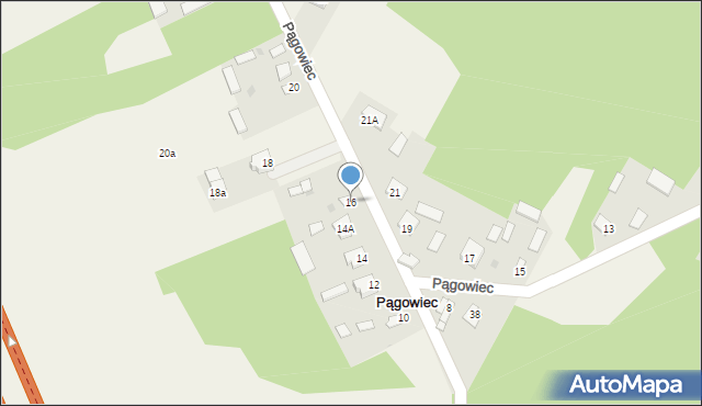 Pągowiec, Pągowiec, 16, mapa Pągowiec