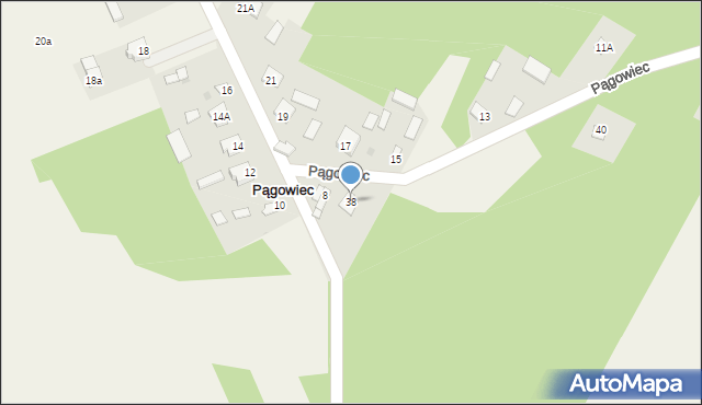 Pągowiec, Pągowiec, 38, mapa Pągowiec