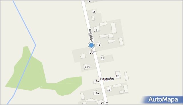 Pająków, Pająków, 14A, mapa Pająków