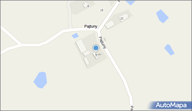 Pajtuny, Pajtuny, 5, mapa Pajtuny