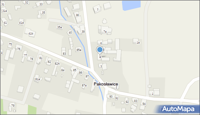 Pakosławice, Pakosławice, 4, mapa Pakosławice