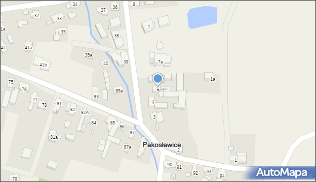 Pakosławice, Pakosławice, 5, mapa Pakosławice