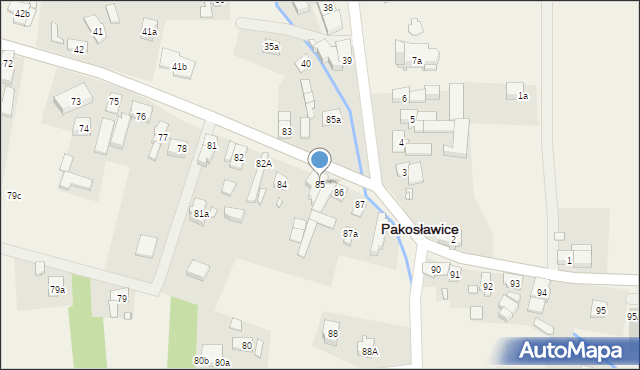 Pakosławice, Pakosławice, 85, mapa Pakosławice