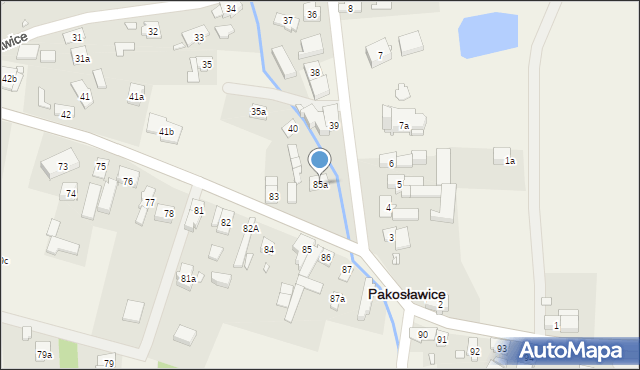 Pakosławice, Pakosławice, 85a, mapa Pakosławice