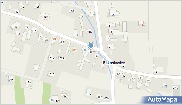 Pakosławice, Pakosławice, 86, mapa Pakosławice