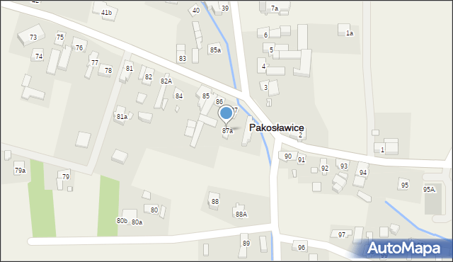 Pakosławice, Pakosławice, 87a, mapa Pakosławice