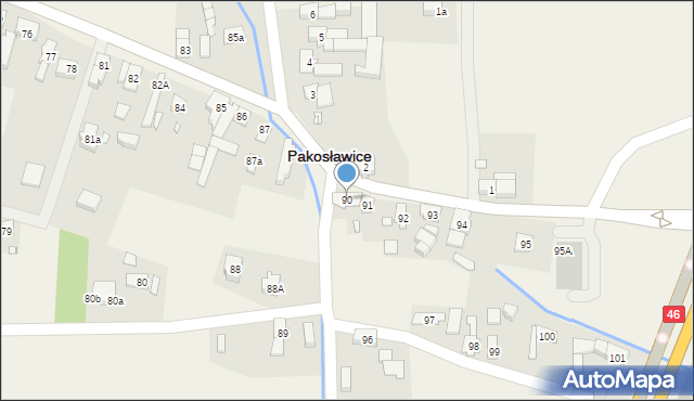 Pakosławice, Pakosławice, 90, mapa Pakosławice