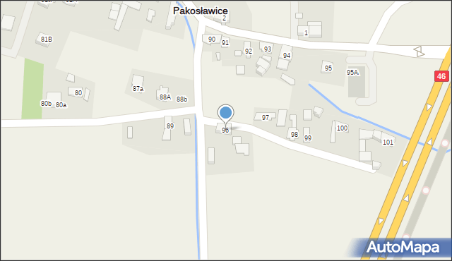 Pakosławice, Pakosławice, 96, mapa Pakosławice