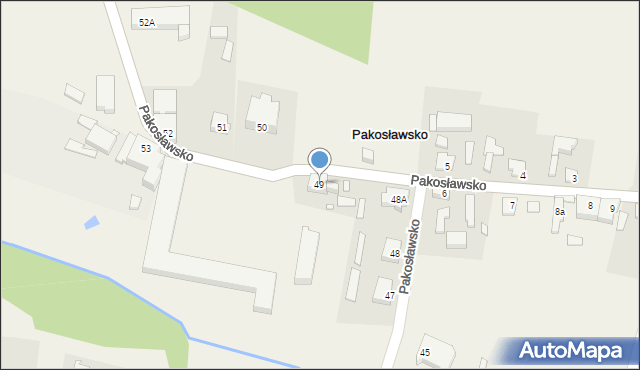 Pakosławsko, Pakosławsko, 49, mapa Pakosławsko