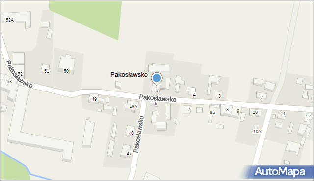 Pakosławsko, Pakosławsko, 5, mapa Pakosławsko