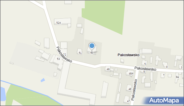 Pakosławsko, Pakosławsko, 50, mapa Pakosławsko