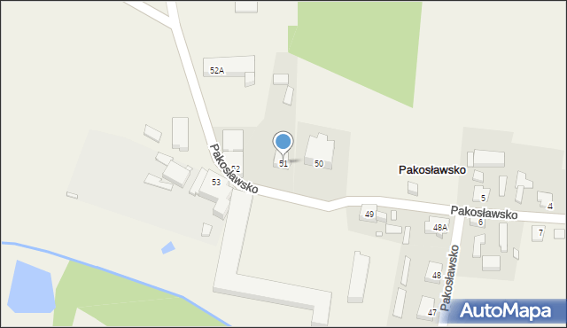 Pakosławsko, Pakosławsko, 51, mapa Pakosławsko