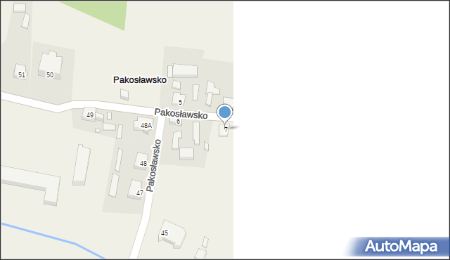 Pakosławsko, Pakosławsko, 7, mapa Pakosławsko