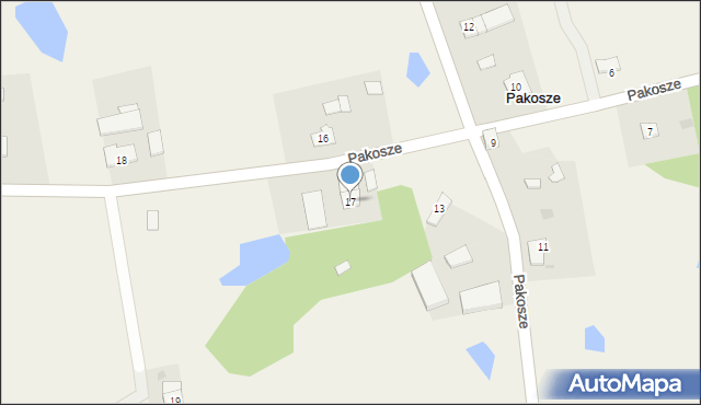 Pakosze, Pakosze, 17, mapa Pakosze