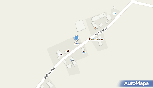 Pakoszów, Pakoszów, 25A, mapa Pakoszów