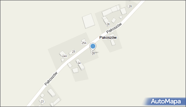 Pakoszów, Pakoszów, 26, mapa Pakoszów